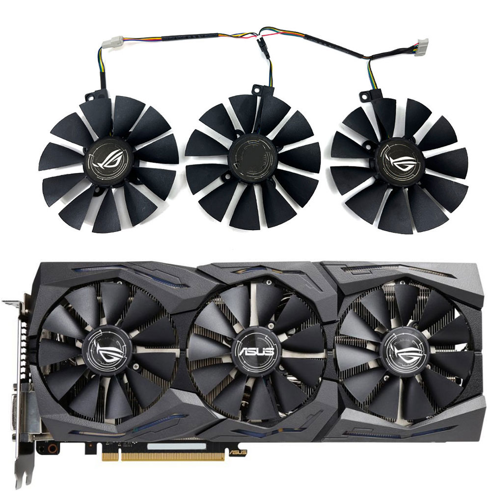 Rtx 3090 24Gb Gddr6X - 1SET 6PIN ROG-STRIX-GTX1070-O8G-GAMING Kipas GPU untuk