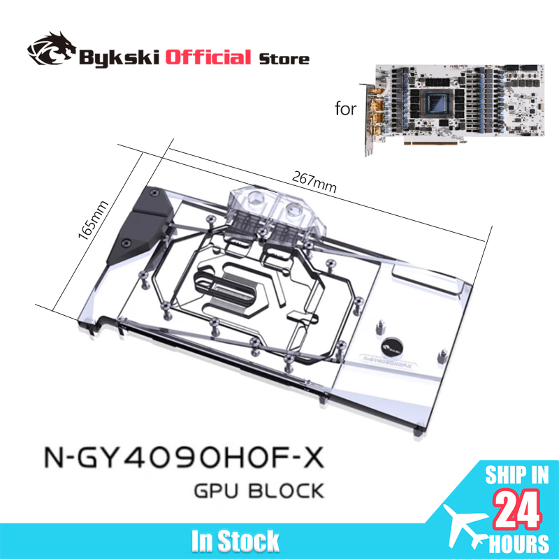 Rtx 4090 Water Block Full Cover - Bykski N-GY4090HOF-X Blok GPU Digunakan untuk