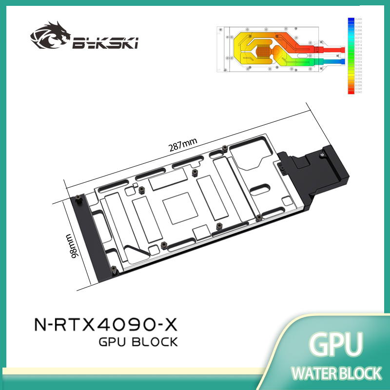 Rtx 4090 Water Block Full Cover - Water Block GPU Bykski N-RTX4090-X untuk