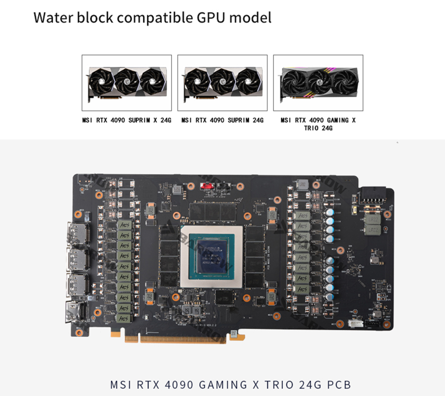 Blok Air GPU Barrow, untuk MSI - Rtx 4090 Water Block Full Cover ulasan dan harga